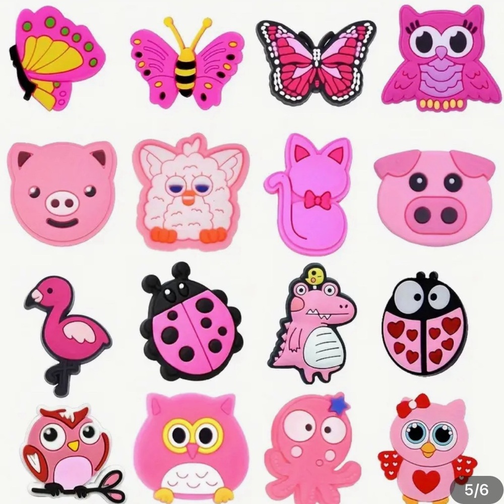 1-Cute Animals Croc Charms PVC (RANDOM)